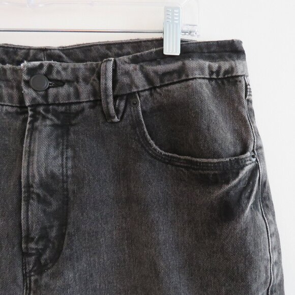 GOOD AMERICAN Good 90's Icon High Waisted Loose Ripped Jeans Black267 - Size 32 - Picture 5 of 14